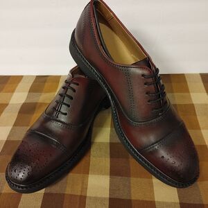 BELVEDERE MICRO LEATHER CLASSIC WING TIP DRESS SHO